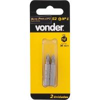 Bits ponteira phillips 1/4 n.2 1/4x38mm aço s2 c/ 2 pç - 2