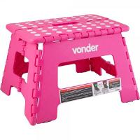 Banqueta Plástica Dobrável Rosa 220mm Vonder - 1