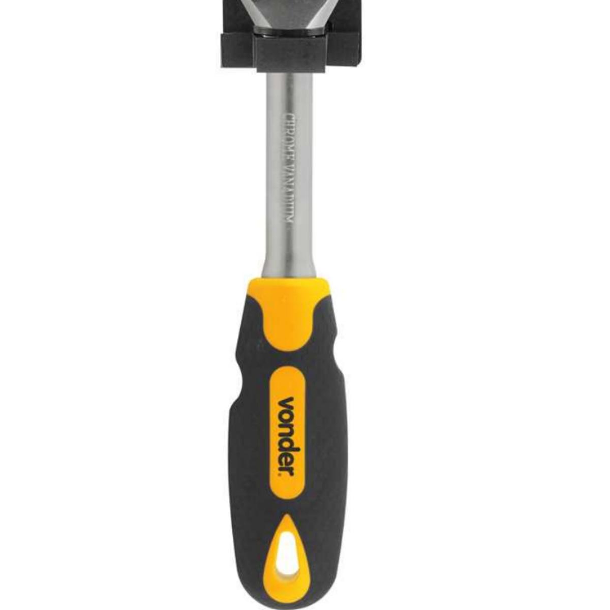 Catraca Reversível Para Soquete 1/2  Cabo Emborrachado Cromo - 4