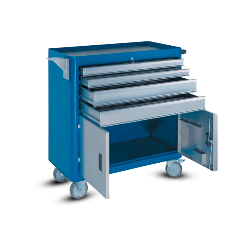 Carro para ferramentas com 4 Gavetas e 2 Portas 156B CMB - 3