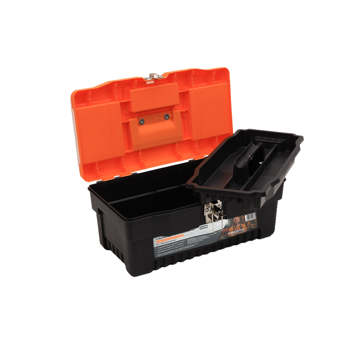Caixa Plástica para Ferramentas com Organizadores 16" Presto - 2