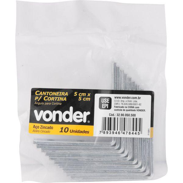 Cantoneira p/ cortina 04x04cm zincado cce0044 c/ 4 pç Vonder - 3