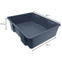 Caixa Organizadora 20 Litros Cinza Grafite Presto Multiuso Armazenamento e Organização sem Tampa