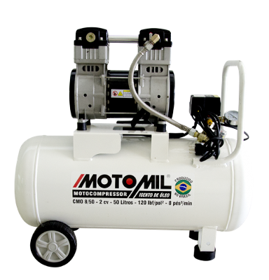 Compressor 120lbs 2HP 220V sem Óleo CMO-8/50BR Motomil