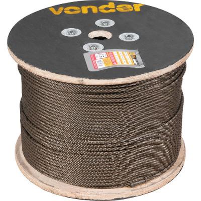 Cabo de Aço Polido AF 9,53mm 3/8" 6X19S com 500m - Vonder