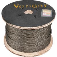 Cabo de Aço Polido AF 9,53mm 3/8" 6X19S com 500m Vonder - 2