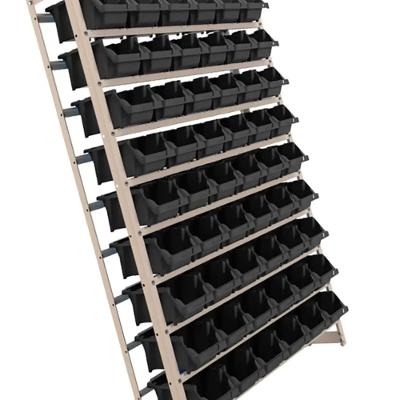 Estante Gaveteiro Metálica N5 150x99x27Cm Com 54 Peças 54/5 Preta Worker
