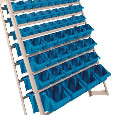 Estante Gaveteiro Metálica Mista 120x101x35,5Cm Com 49 Peças 49/M Azul Worker