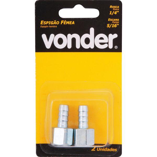 Espigão Fixo Fêmea Mangueira 5/16 Rosca 1/4 Npt Aço Z Vonder - 3