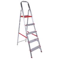 Escada doméstica em alumínio 5 degraus Worker - 1