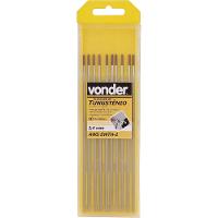 Eletrodo tungstênio 2,4mm vermelho c/ tório c/ 10 pç Vonder - 2