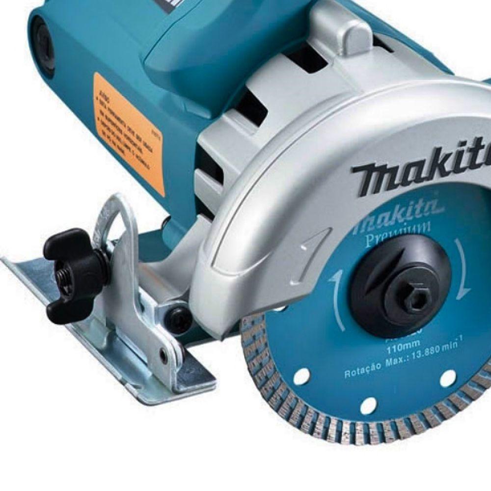 Serra Mármore 125mm 1450W 12200 RPM Industrial com Mangueira Cano Agua Chave 4100NH2 127 Makita - 2