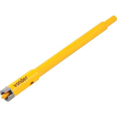 Serra copo diamantada 19mm com haste e pino guia  - Vonder