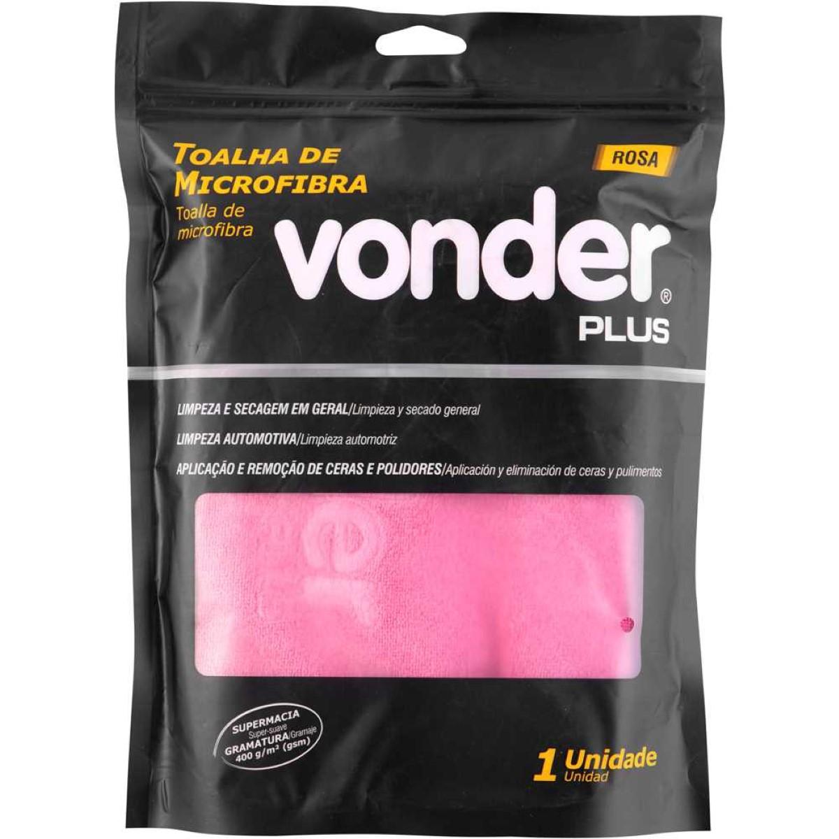 Toalha 40X60Cm 400Gsm Microfibra Rosa Vonder Plus - 10