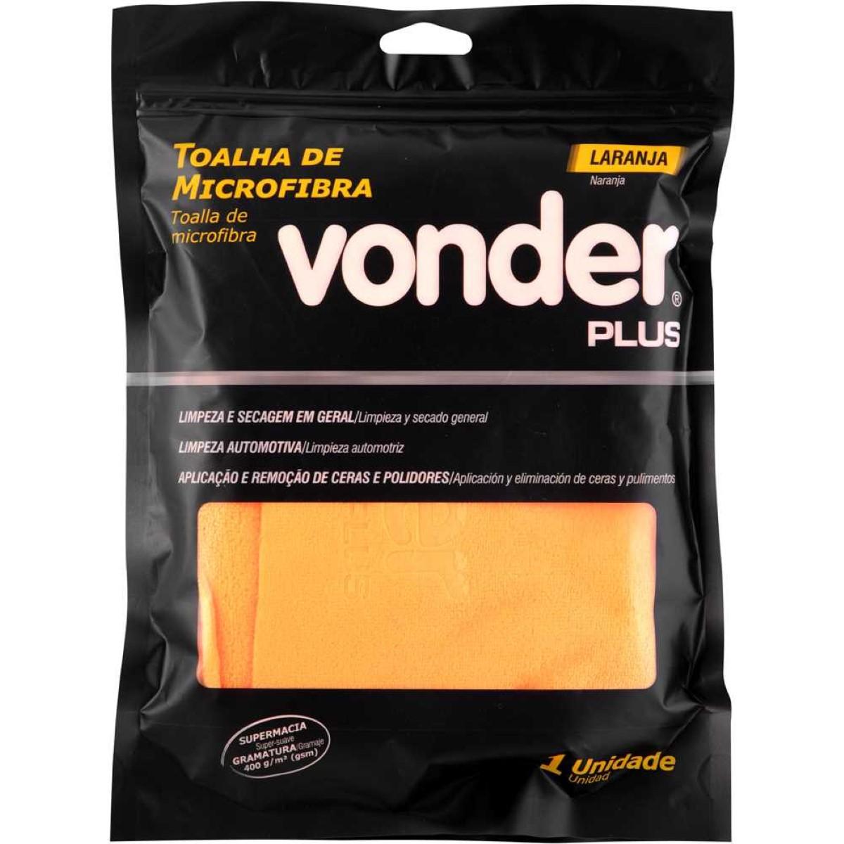 Toalha 40X60Cm 400Gsm Microfibra Laranja Vonder - 10