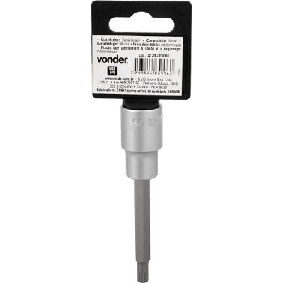 Soquete Multidentado Encaixe 1/2'' 6mm Longo CRV Vonder