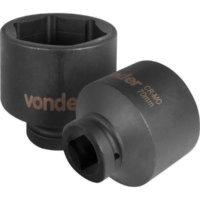 Soquete Sextavado de Impacto enc 1" 70mm Aço Cromo Vonder