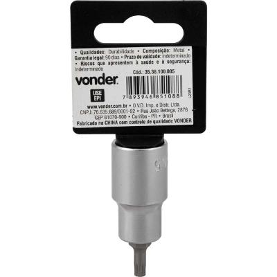 Soquete Multidentado Encaixe 1/2'' 5mm Curto CRV Vonder