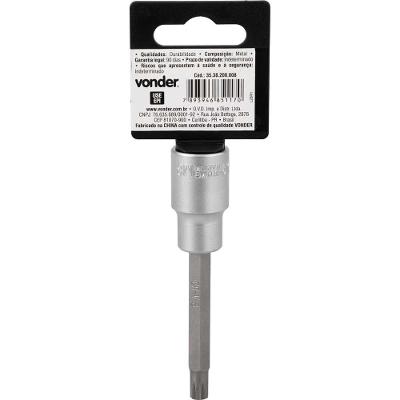 Soquete Multidentado Encaixe 1/2'' 8mm Longo CRV Vonder