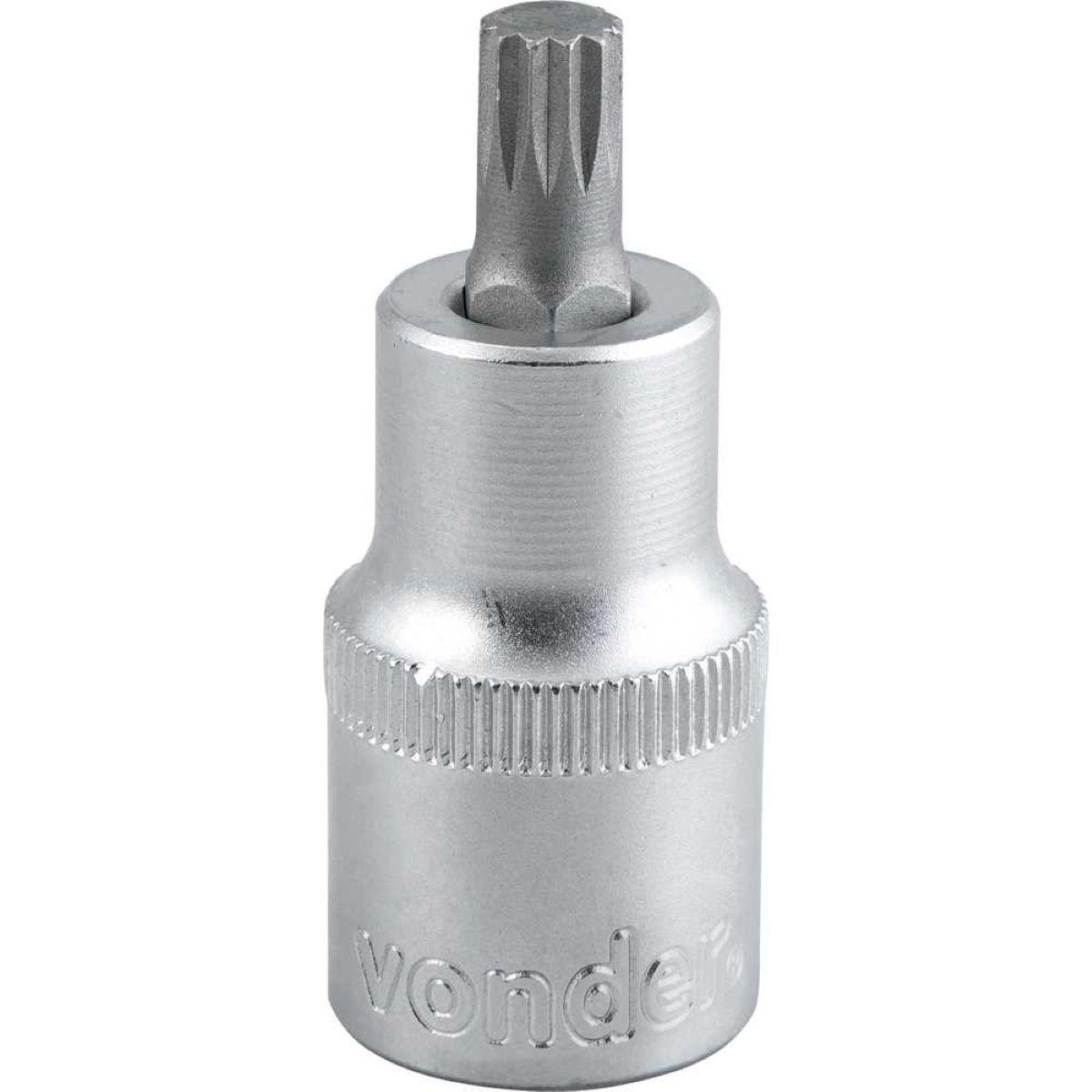 Soquete Multidentado Encaixe 1/2'' 12mm Curto CRV Vonder - 1
