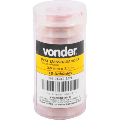 Fita/Malha Dessoldadora 2,5mm x 1,5m Vonder