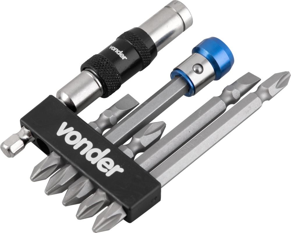 Jogo Bits/Ponteiras 8 Peças Extensão Magnética artic. Vonder - 2