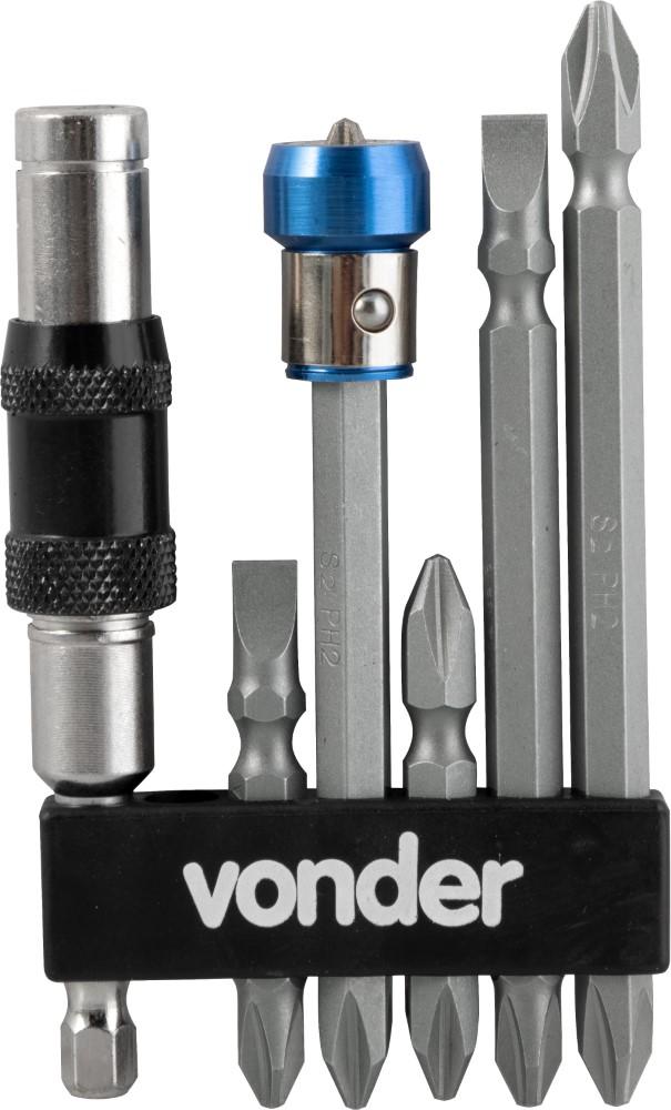 Jogo Bits/Ponteiras 8 Peças Extensão Magnética artic. Vonder - 3