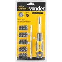 Jogo Bits/Ponteira Crv com 28 peças Enc 1/4 Vonder - 1