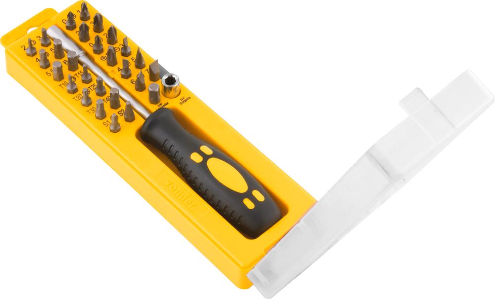 Jogo bits ponteiras 1/4" com 29 peças cromo vanádio Vonder - 1