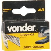 Grampo 6mm Reto 26/6 Grampeador Escritório 1000 Vonder - 1