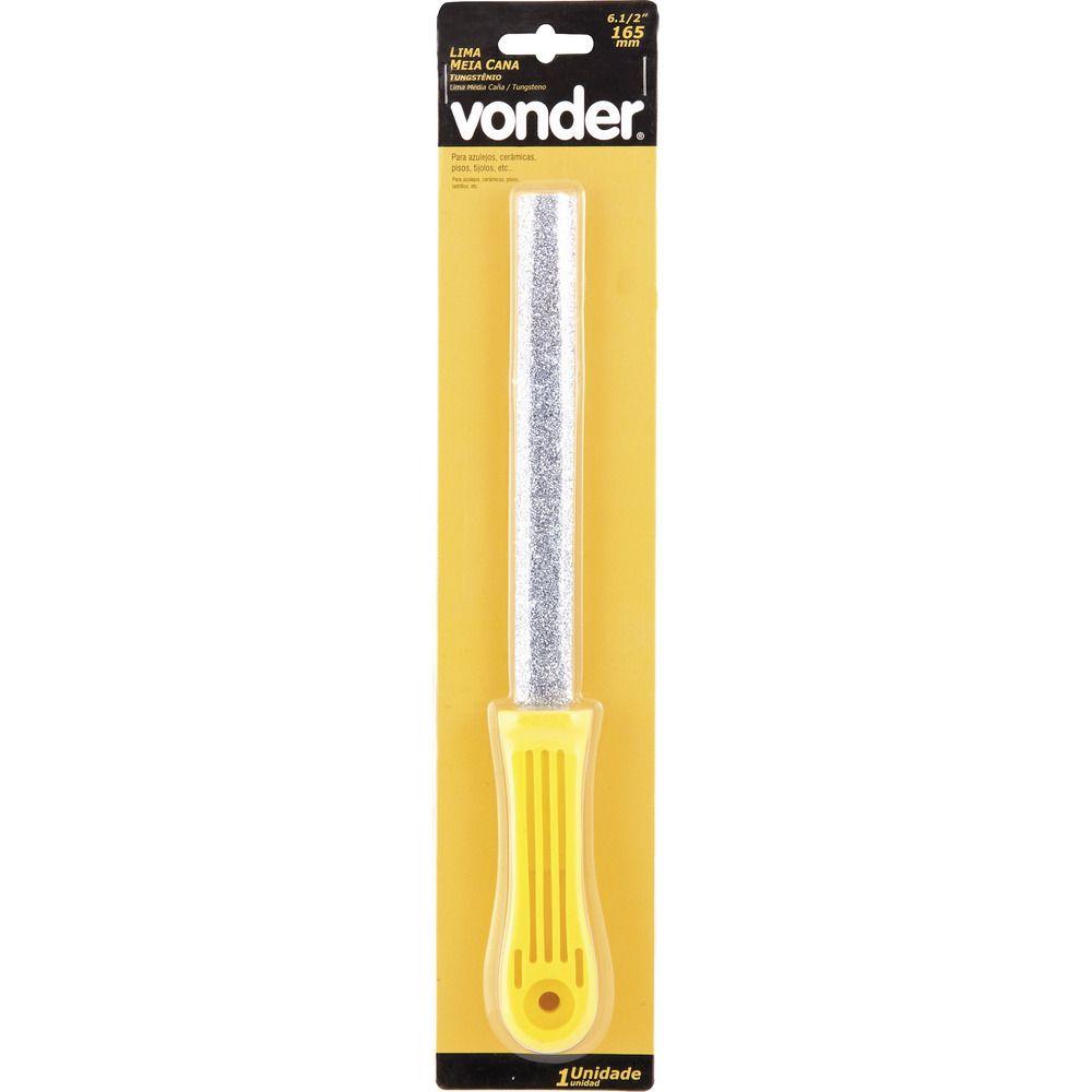 Lima meia cana tungstênio 6.1/2" com cabo plástico Vonder - 3