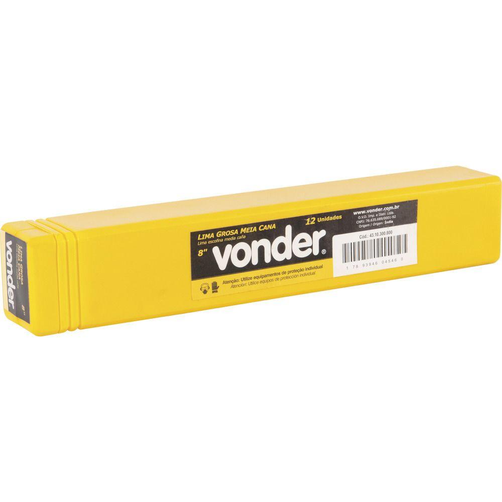Lima grosa meia cana 8" sem cabo Vonder - 2
