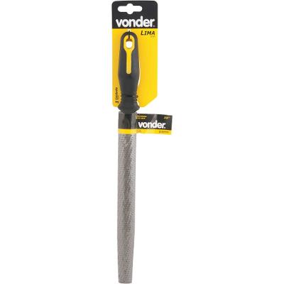 Lima grosa meia cana 10" com cabo plástico - Vonder