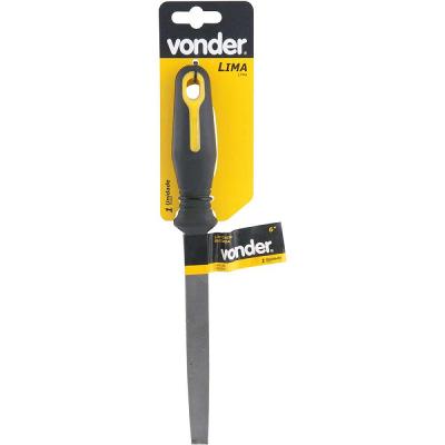 Lima chata bastarda 6" com cabo plástico - Vonder