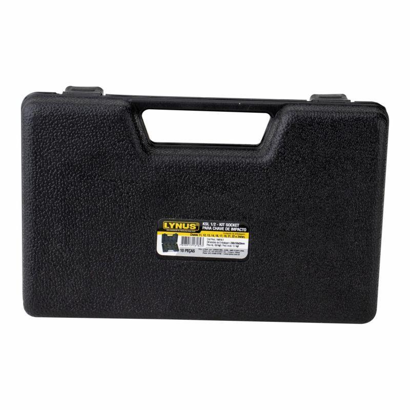 Kit Soquete 1/2 com 10 peças para Chave Impacto Lynus KSL-1/2 - 2