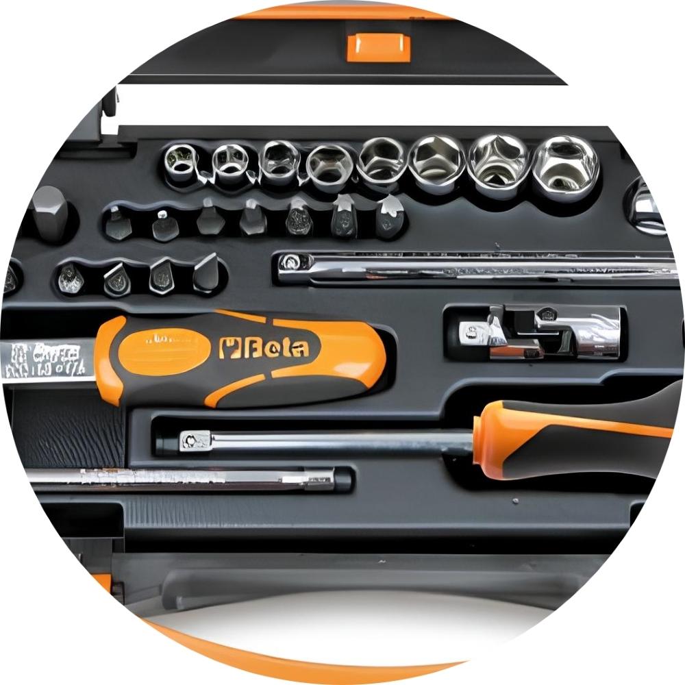 Jogo de Soquetes Sextavados 1/4'' com 39 Peças Catraca Reversível e Estojo Metálico 900/C11 Beta - 6