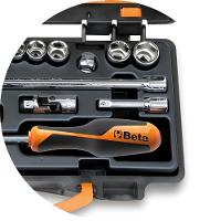 Jogo de Soquetes Sextavados 1/4'' com 39 Peças Catraca Reversível e Estojo Metálico 900/C11 Beta - 5