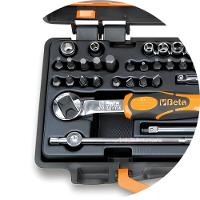 Jogo de Soquetes Sextavados 1/4'' com 39 Peças Catraca Reversível e Estojo Metálico 900/C11 Beta - 7