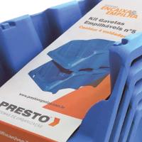 Kit 4 Gavetas Empilhaveis N5 Azul Presto - 2