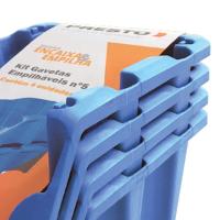Kit 4 Gavetas Empilhaveis N5 Azul Presto - 3