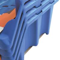 Kit 4 Gavetas Empilhaveis N5 Azul Presto