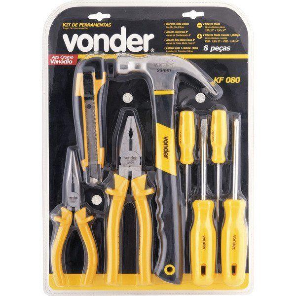 Jogo de ferramentas com 8 peças kf080 Vonder - 2