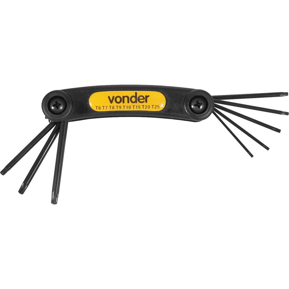 Jogo Chave Torx T06-t25 Canivete Plástico Cromo Vonder - 2