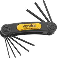Jogo Chave Torx T06-t25 Canivete Plástico Cromo Vonder - 1