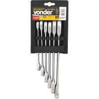 Jogo chave estrela c/ catraca 8-19mm vanád. c/ 6 pç Vonder - 2