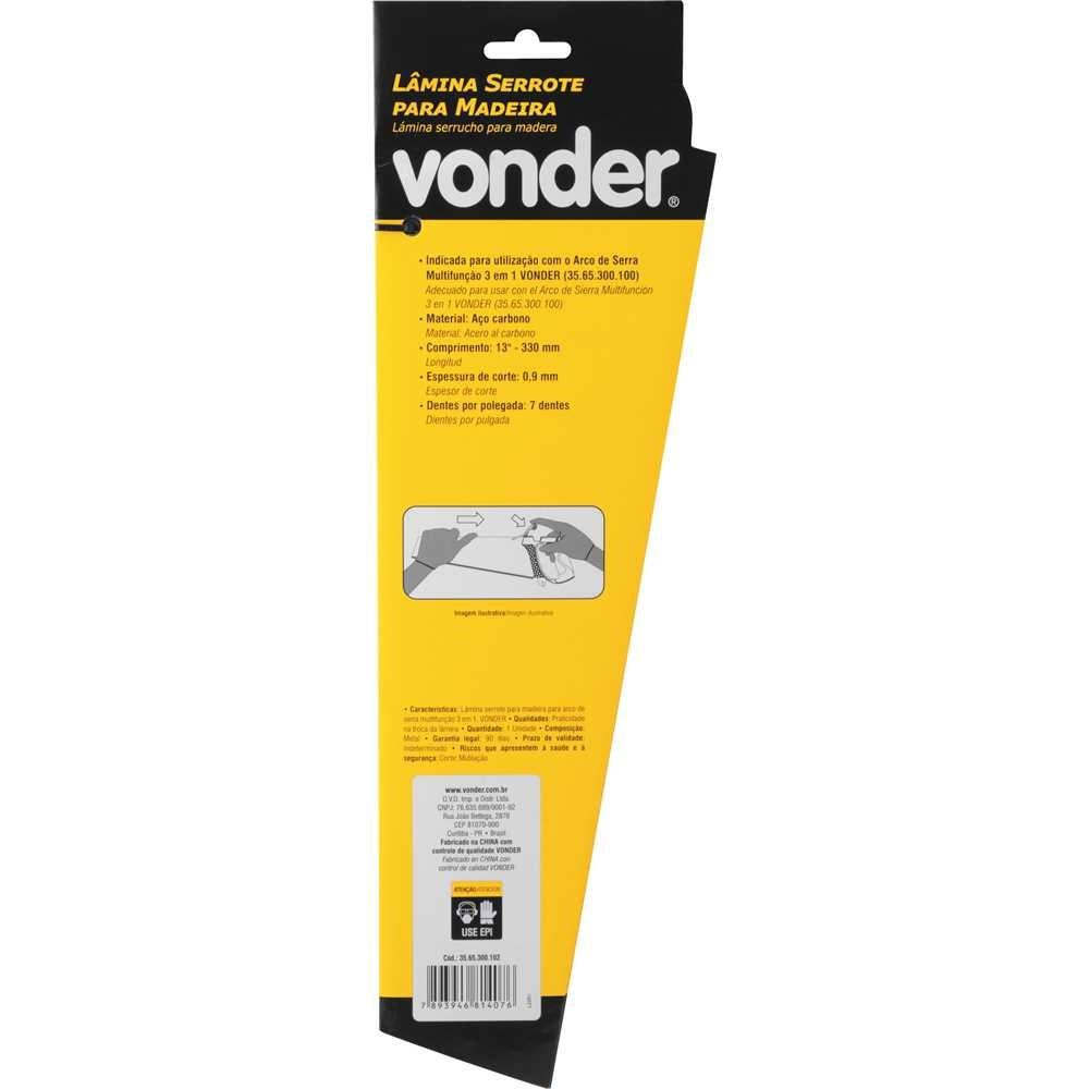 Lâmina Serrote Para Arco De Serra Multifunção 3 Em 1 Vonder - 4