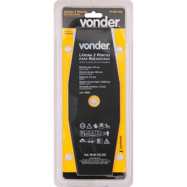 Lâmina 2 Pontas para Roçadeira 255x20,0x2,0mm - Vonder - 2