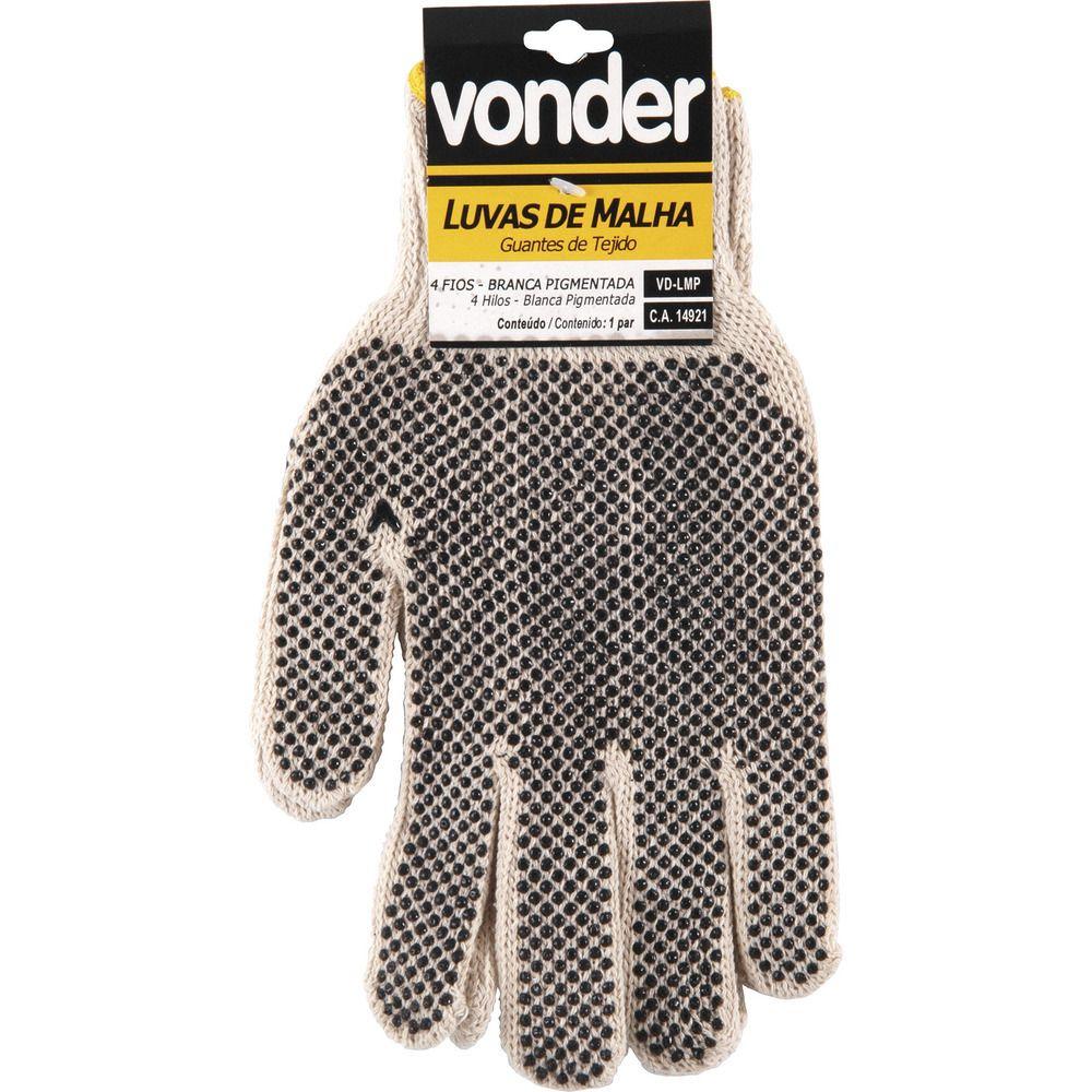 Luva Malha Algodão/poliéster Bege Pigmentada 4 Fios Vonder - 2