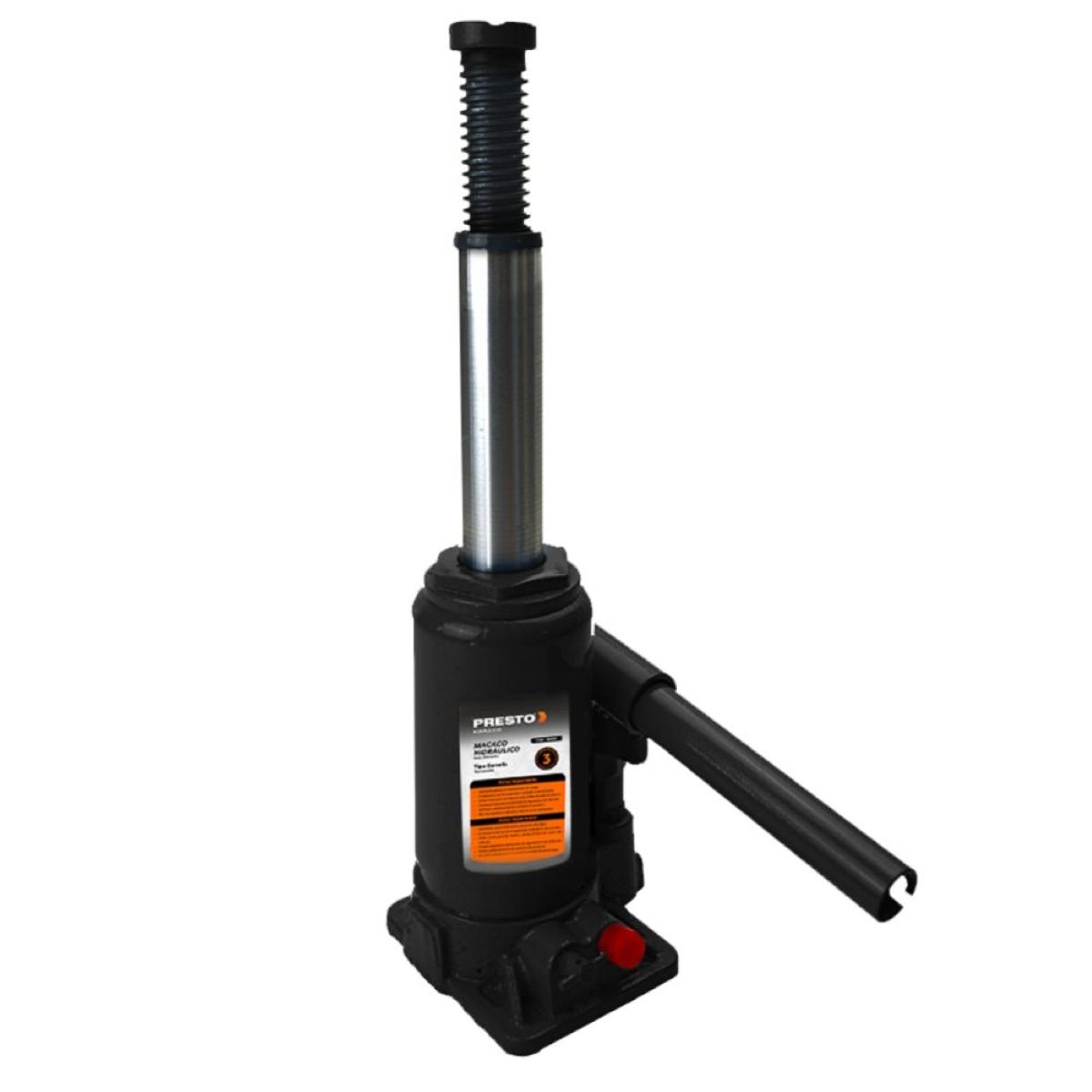 Macaco Hidráulico Garrafa 3 Toneladas Presto - 2