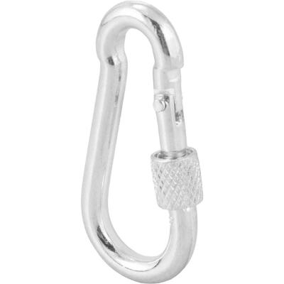 Mosquetão c/ trava roscada 5x50mm leve galvanizado  Vonder